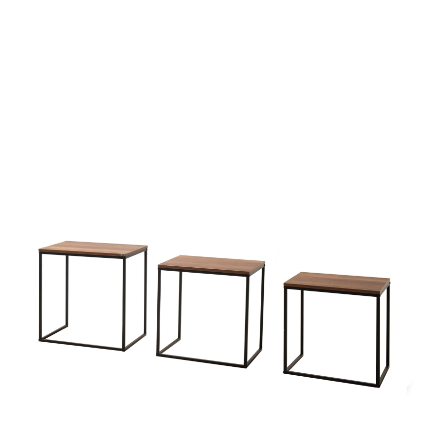 KIT 3x Soffbord brun