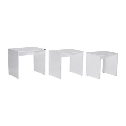 KIT 3x Soffbord vit