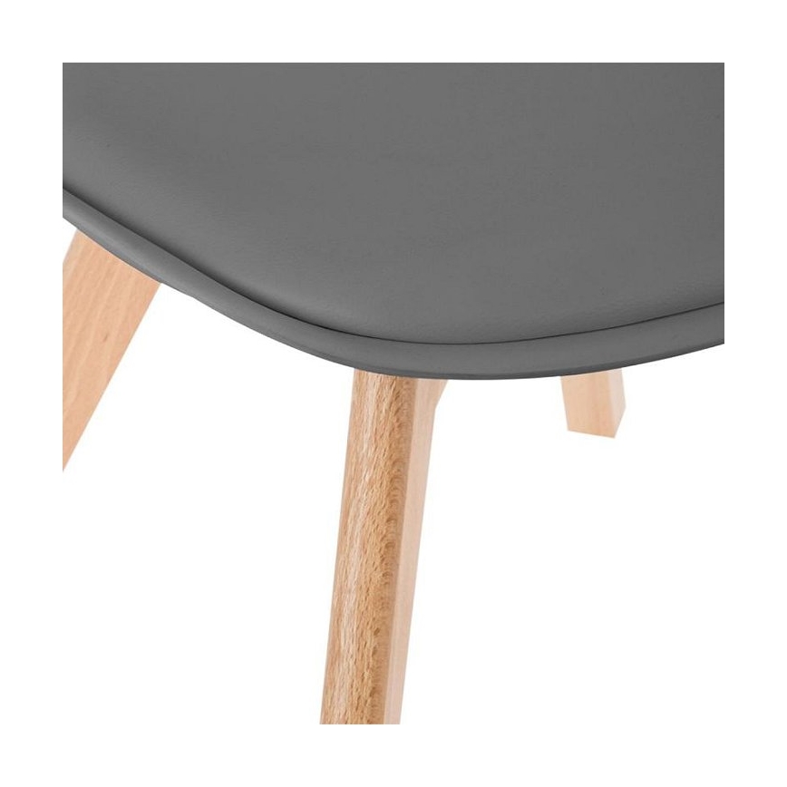 KIT 4x Matstol BAYA bok/mörk