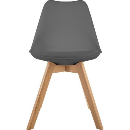 KIT 4x Matstol BAYA bok/mörk