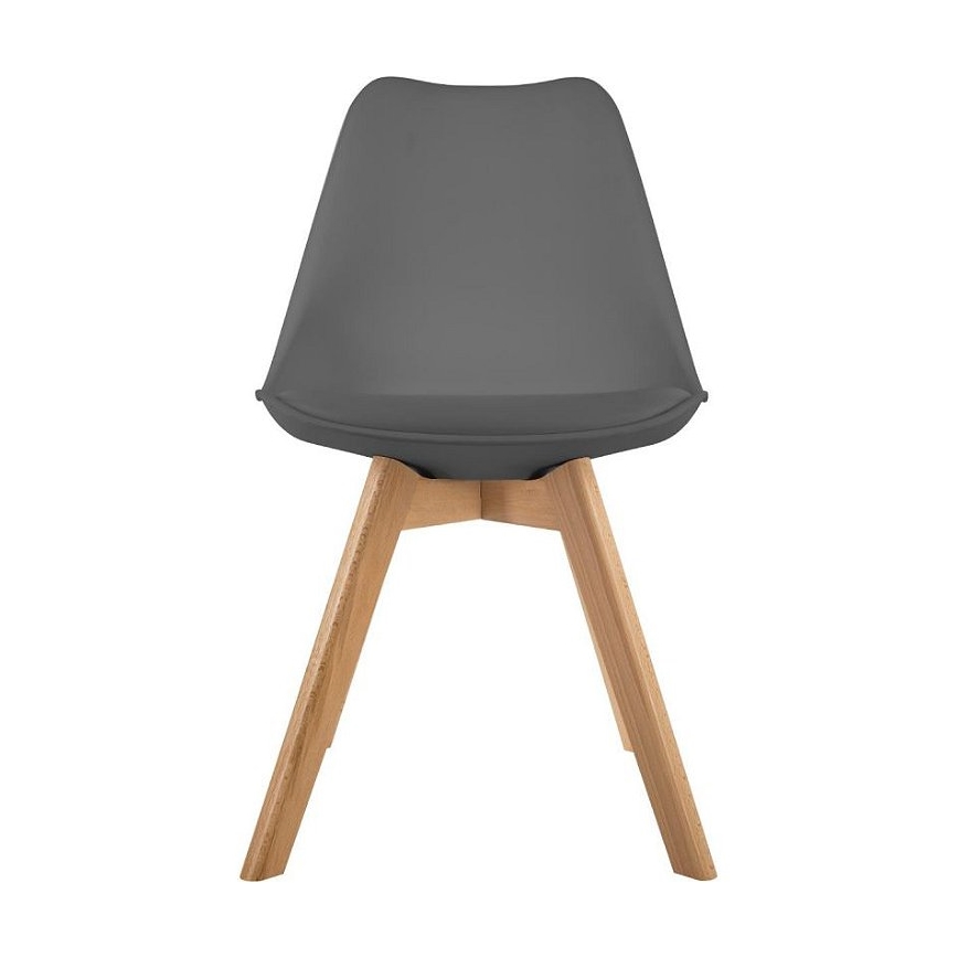 KIT 4x Matstol BAYA bok/mörk