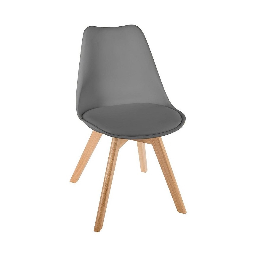 KIT 4x Matstol BAYA bok/mörk