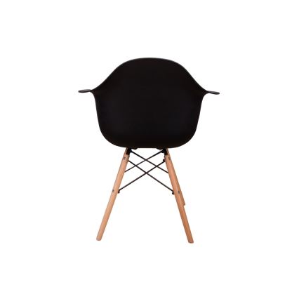 KIT 4x Matstol NEREA 81x61 cm svart/bok