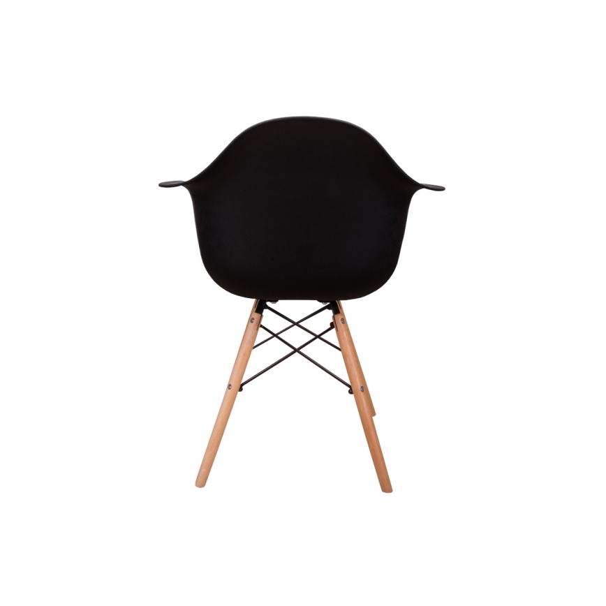 KIT 4x Matstol NEREA 81x61 cm svart/bok