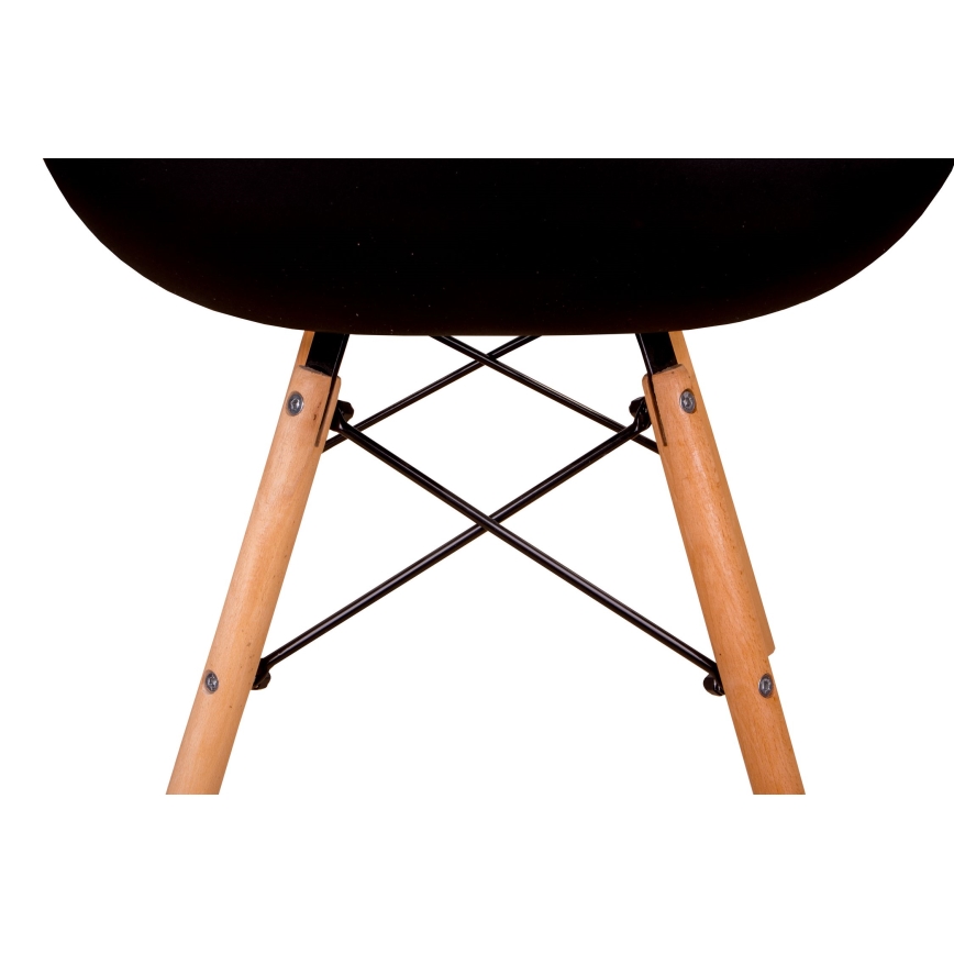 KIT 4x Matstol NEREA 81x61 cm svart/bok