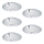 KIT 5x LED Dimbar infälld belysning 1xLED/4,5W/230V skinande krom
