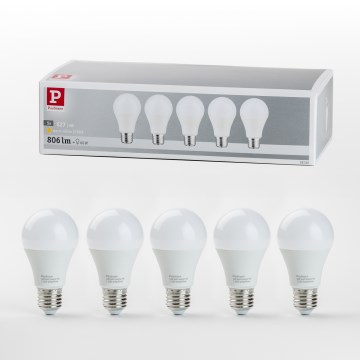 KIT 5x LED glödlampa A60 E27/9W/230V 2700K - Paulmann 28780