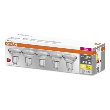 KIT 5x LED glödlampa PAR16 GU10/4,3W/230V 2700K 120° - Osram