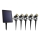 KIT 5x LED-lampa för utomhusbruk med solcellspanel LED/4000 mAh IP44