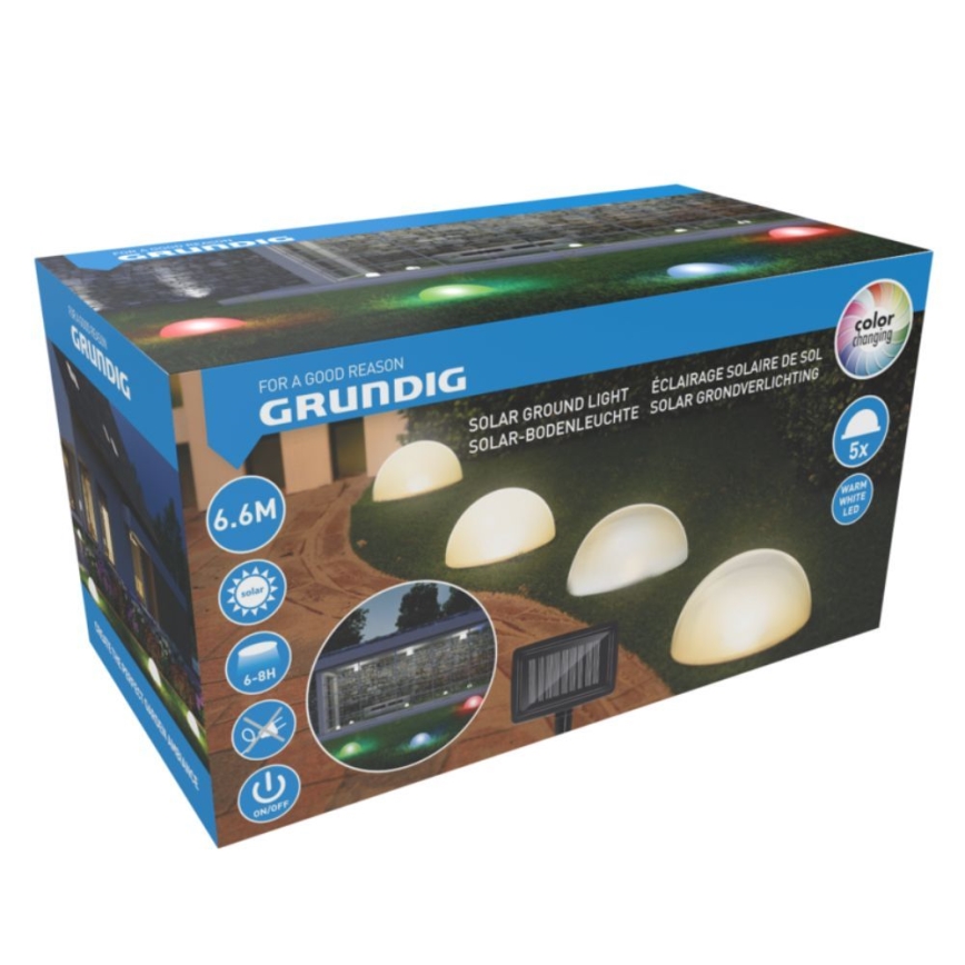 KIT 5x LED solcellsbelysning LED/1,2V Flerfärgad