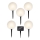 KIT 5x LED solcellsbelysning LED/3,2V Flerfärgad