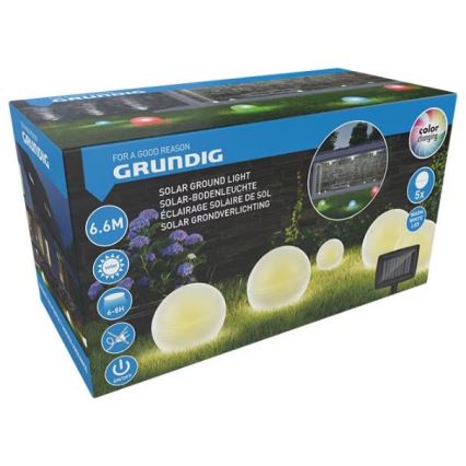 KIT 5x LED solcellsbelysning LED/3,2V Flerfärgad