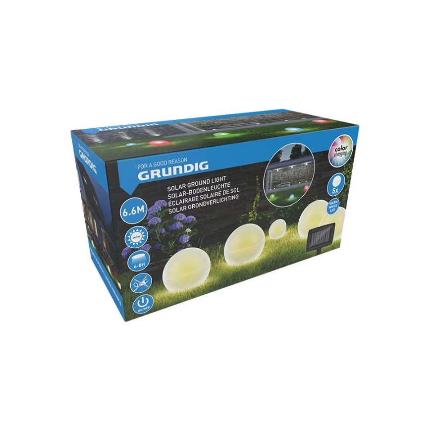 KIT 5x LED solcellsbelysning LED/3,2V Flerfärgad