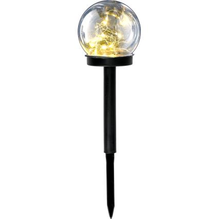 KIT 5x LED solcellslampa LED/0,12W/1,2V 3000K IP44 svart/genomskinlig