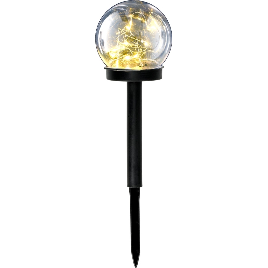KIT 5x LED solcellslampa LED/0,12W/1,2V 3000K IP44 svart/genomskinlig
