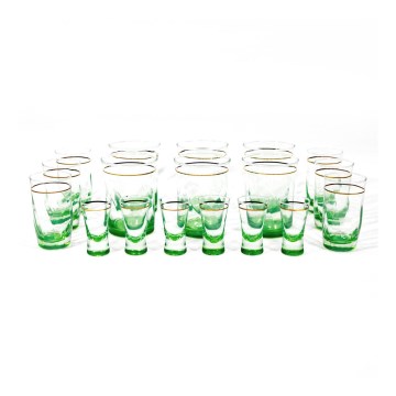 Kit 6x bigger glass, 6x medium glas and 6x mindre glas för snaps clear