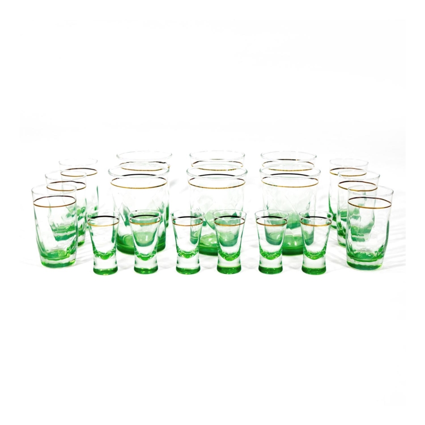 Kit 6x bigger glass, 6x medium glas and 6x mindre glas för snaps clear