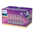 KIT 6x LED glödlampa VINTAGE Philips E27/4W/230V 2700K