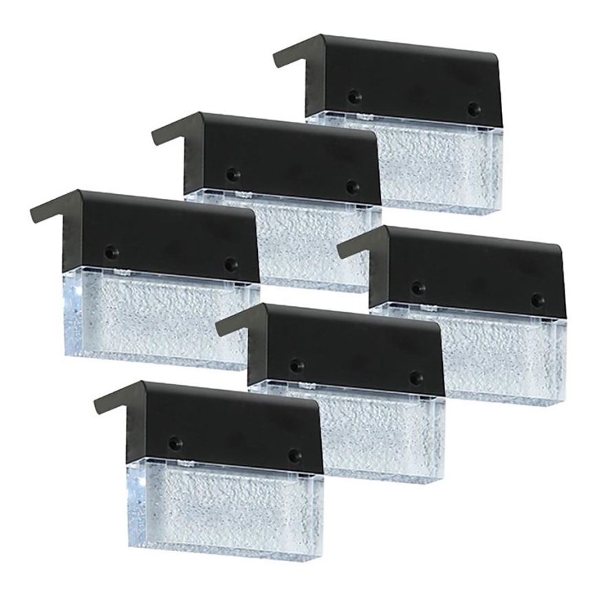 KIT 6x LED RGB Solcellsvägglampa LED/1W/1,2V 3500K IP65