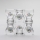 Kit 6x likörglas genomskinlig - blomma pattern nr. 4