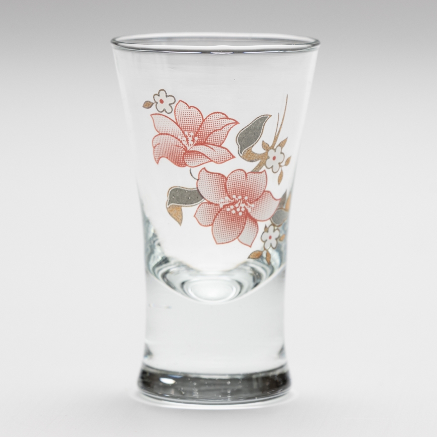 Kit 6x likörglas med bukettmotiv nr. 2