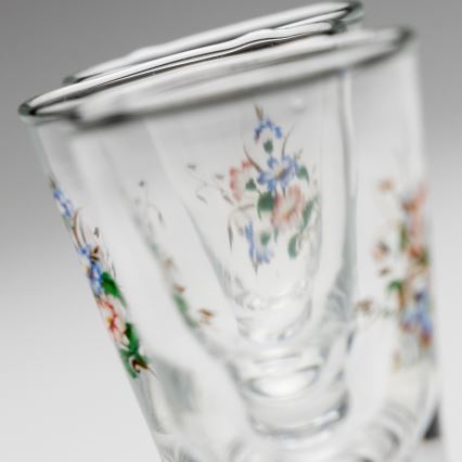 Kit 6x likörglas med bukettmotiv nr. 3