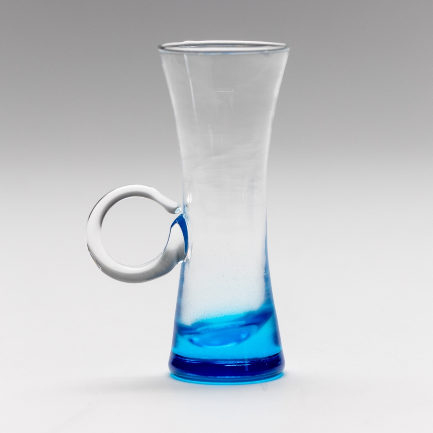 Kit 6x likörglas med handtag blå