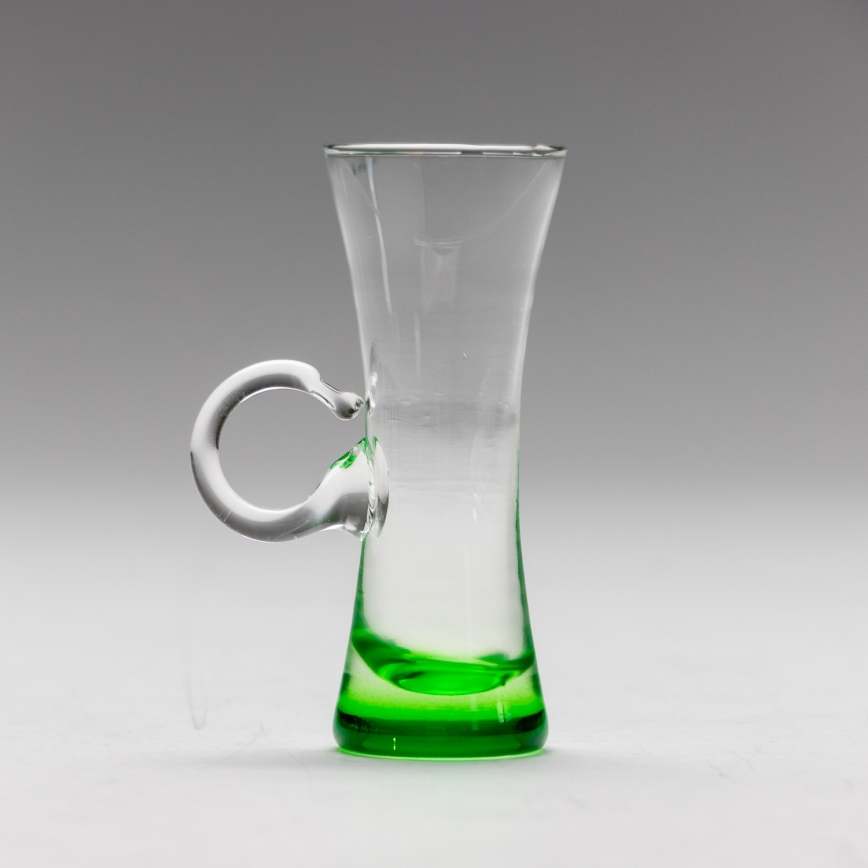 Kit 6x likörglas med handtag grön
