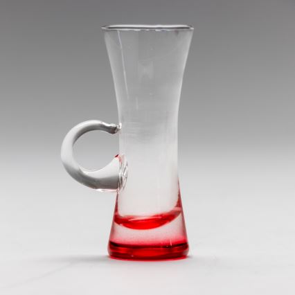 Kit 6x likörglas med handtag röd