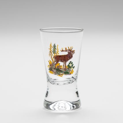 Kit 6x likörglas med jaktmotiv