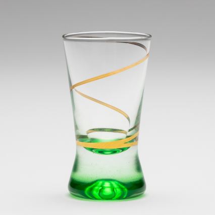 Kit 6x snappsglas 25 mm genomskinlig grön
