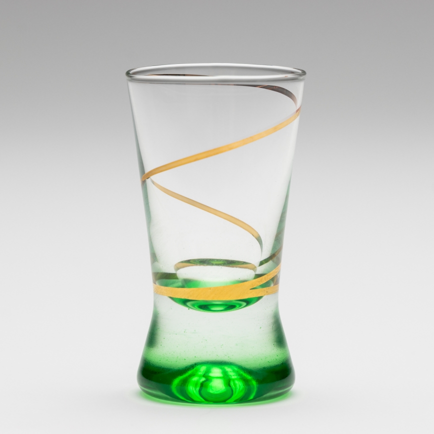 Kit 6x snappsglas 25 mm genomskinlig grön