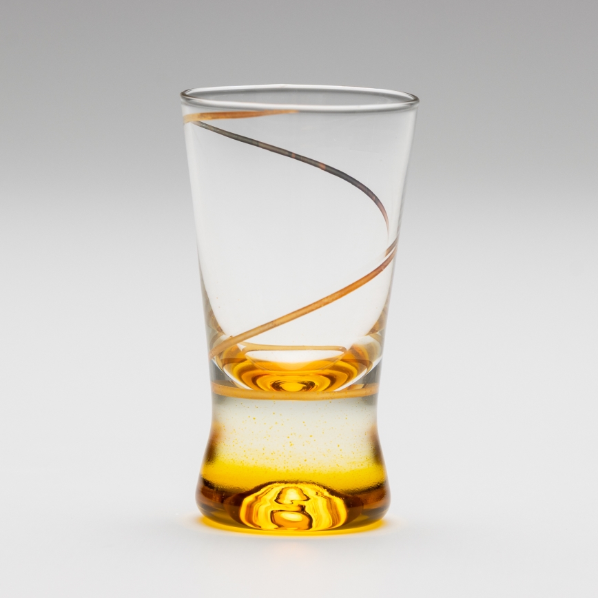 Kit 6x snappsglas 25 mm genomskinlig gul