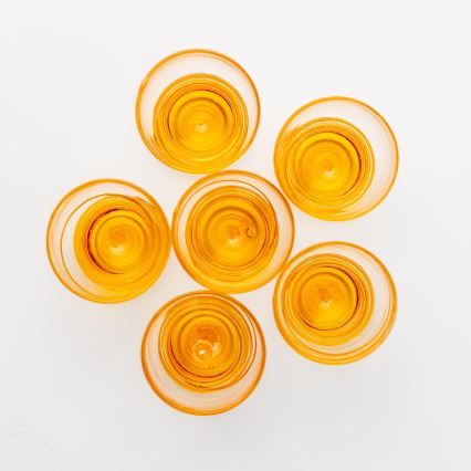 Kit 6x snappsglas genomskinlig gul