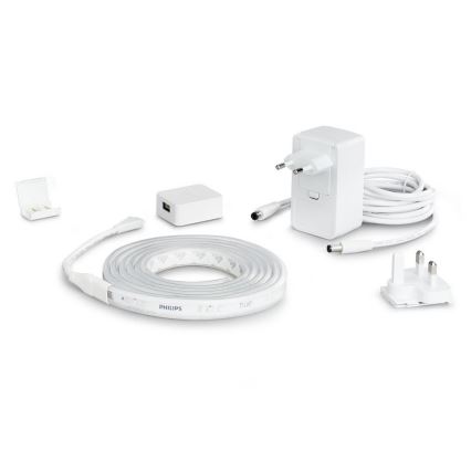 KIT - LED RGBW dimbar remsa Philips Hue WHITE AND COLOR AMBIANCE 2m LED/20W/230V + 2x LED Ljusreglerad glödlampa Philips A60 E27/9W/230V 2000-6500K