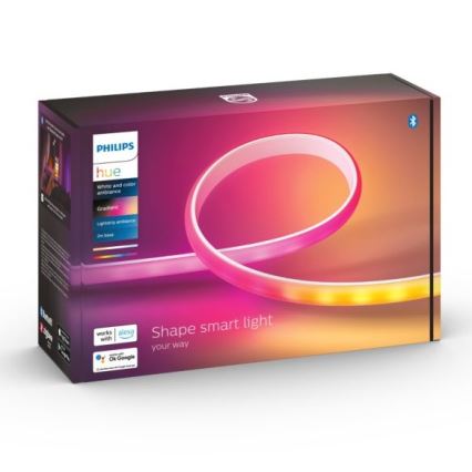 KIT - LED RGBW dimbar remsa Philips Hue WHITE AND COLOR AMBIANCE 2m LED/20W/230V + 4x Ljusreglerad glödlampa Philips A60 E27/6,5W/230V 2000-6500K