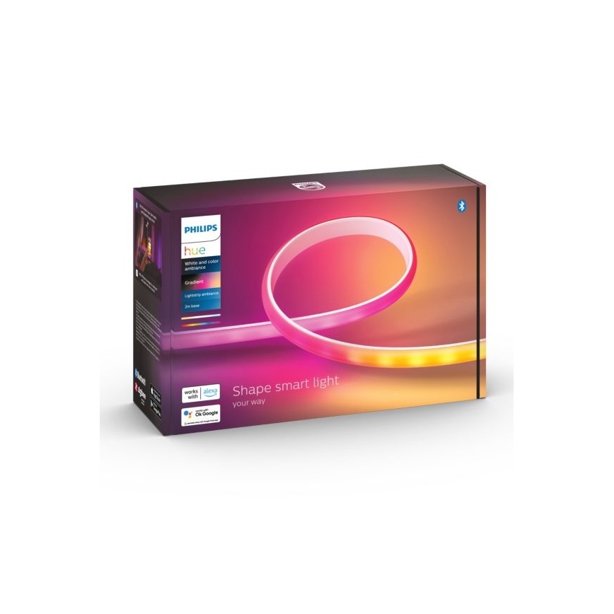 KIT - LED RGBW dimbar remsa Philips Hue WHITE AND COLOR AMBIANCE 2m LED/20W/230V + 4x Ljusreglerad glödlampa Philips A60 E27/6,5W/230V 2000-6500K