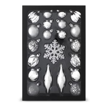 Kit of Christmas ornaments 25 delar silver
