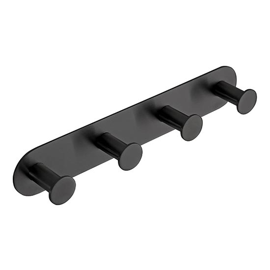 Klädhängare 25,5x4,5 cm rostfritt stål/svart