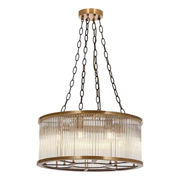 Klassisk Hängande Lampa 8xE27/40W/230V Brons