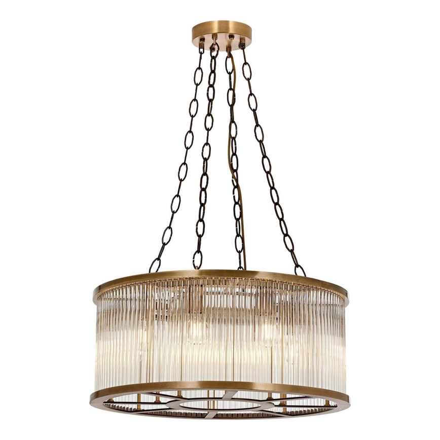 Klassisk Hängande Lampa 8xE27/40W/230V Brons