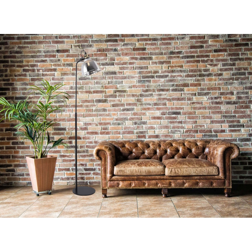 Golv lampa ASGARD 1xE27/11W/230V grå/svart/gyllene