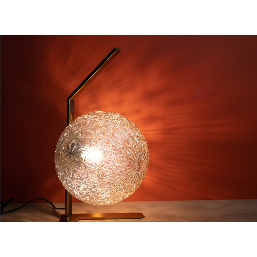 Bordslampa JUNO 1xE27/7W/230V beige/gyllene