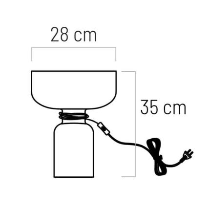 Bordslampa ABEL 1xE27/11W/230V blå