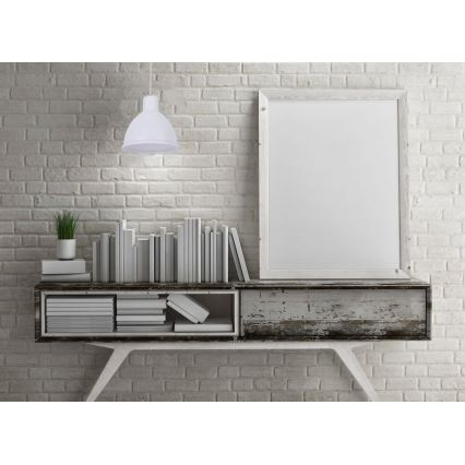 Ljuskrona med upphängningsrem CREATE 1xE27/11W/230V vit