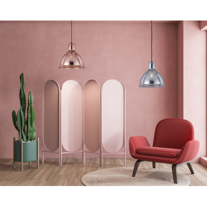 Ljuskrona med upphängningsrem CREATE 1xE27/11W/230V rose gold