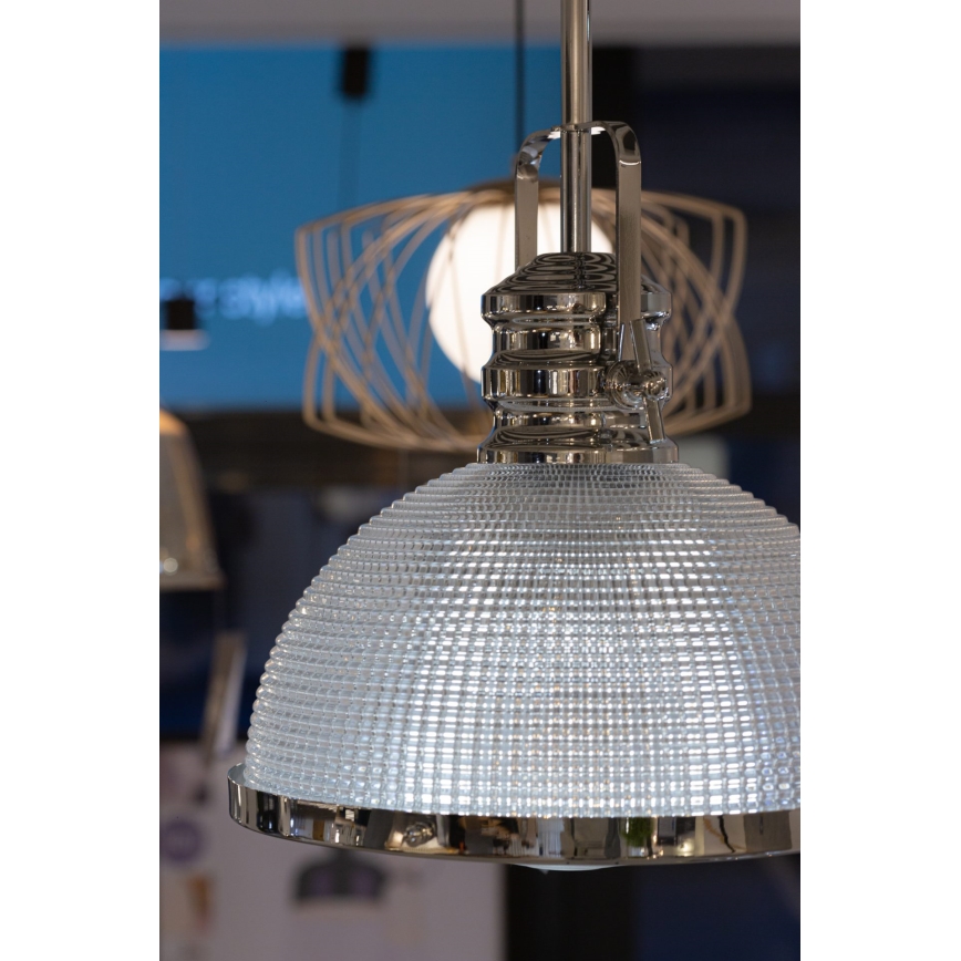 Pendelkrona THOR 1xE27/11W/230V skinande krom