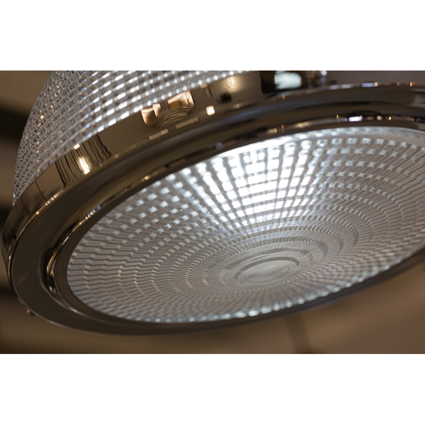 Pendelkrona THOR 1xE27/11W/230V skinande krom