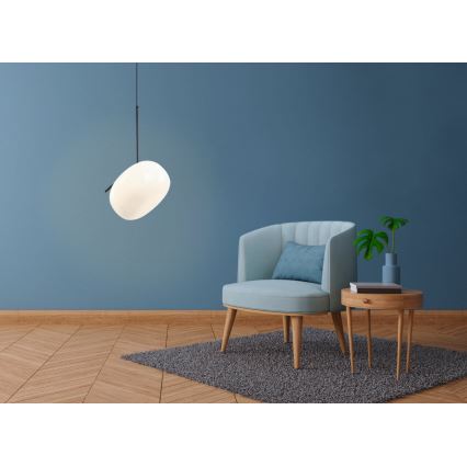 Ljuskrona med upphängningsrem VESTA 1xE27/7W/230V vit