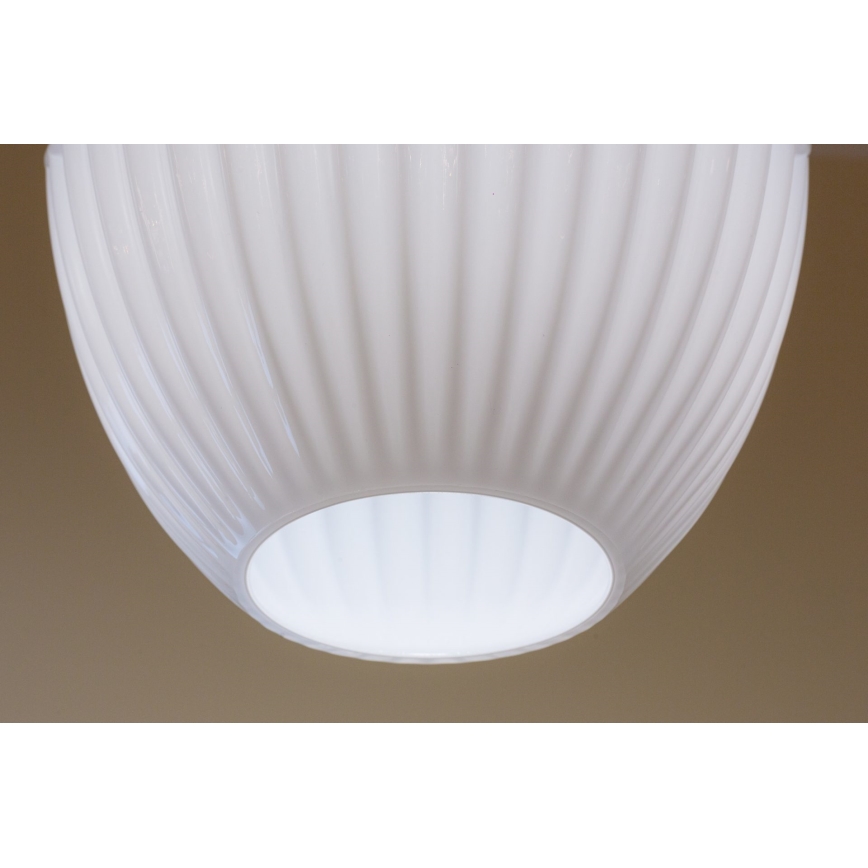 Ljuskrona med upphängningsrem ELLIPTIC 1xE27/11W/230V vit